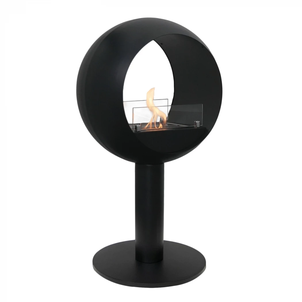 Edmonton 2-zijdig Vrijstaand | ScandiFlames | Vrijstaande bio-ethanol haard | Zwart afbeelding 1