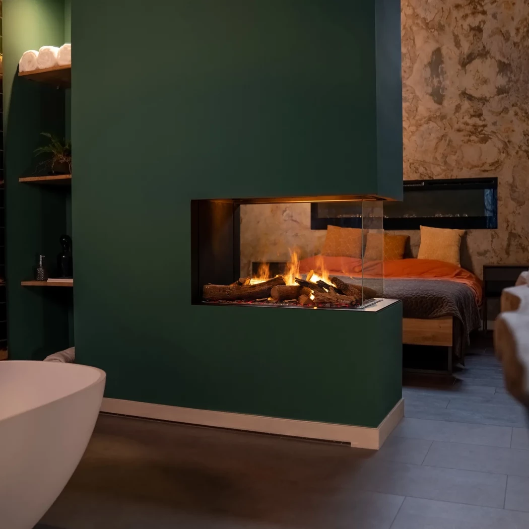 e-Matrix Mood 800-500 RD - Faber waterdamp haard - Roomdivider waterdamp inzetstuk