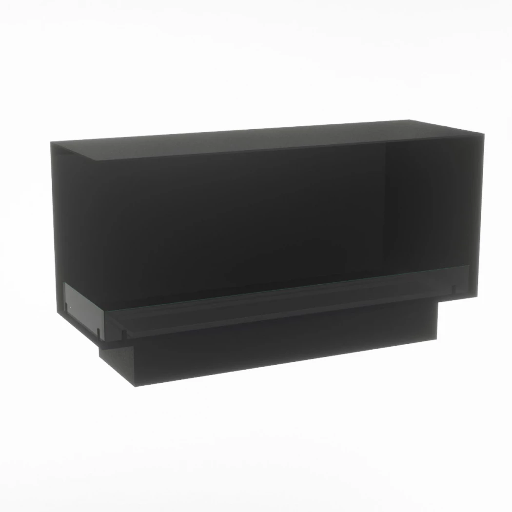 Foco Corner Left 1500 Myst Foco  | Bioethanolhaard-shop.nl | 2-zijdige Opti-myst inbouwhaard