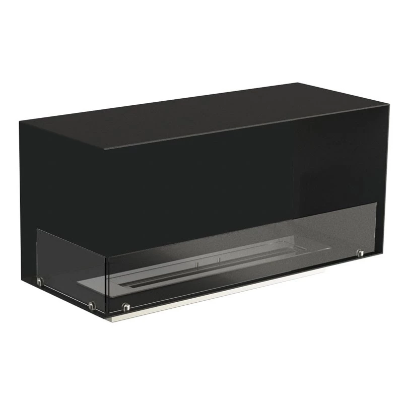 Foco Corner Left 1000 | Foco | 2-zijdige inbouw bio-ethanol haard | Zwart afbeelding