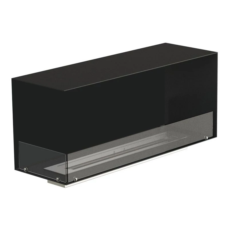 Foco Corner Left 1200 | Foco | 2-zijdige inbouw bio-ethanol haard | Zwart afbeelding 1