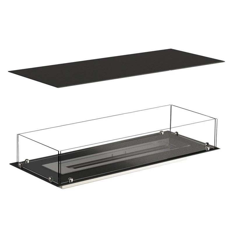 Foco Four 1000 | Foco | 4-zijdige inbouw bio-ethanolhaard | Zwart afbeelding