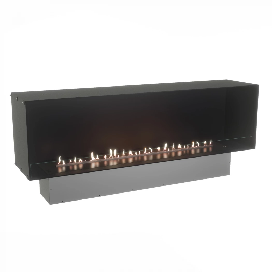 Foco One 1800 | ScandiFlames | 1-zijdige inbouw bio-ethanol haard | Zwart afbeelding 1