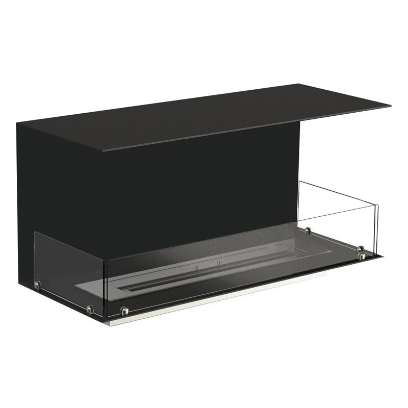 Foco Three 1000 | Foco | 3-zijdige inbouw bio-ethanol haard | Zwart afbeelding 1