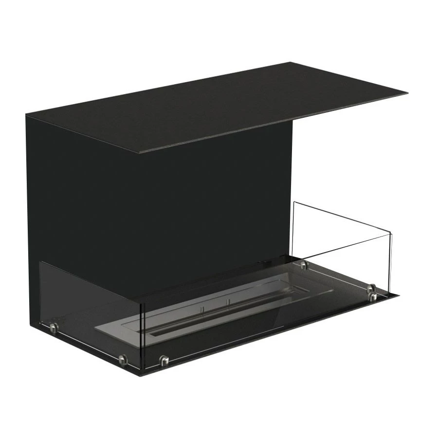 Foco Three 800 | Foco | 3-zijdige inbouw bio-ethanol haard | Zwart afbeelding 1