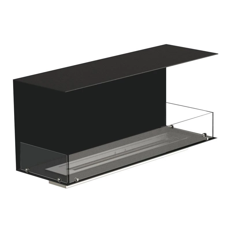 Foco Three 1200 | Foco | 3-zijdige inbouw bio-ethanol haard | Zwart afbeelding 1