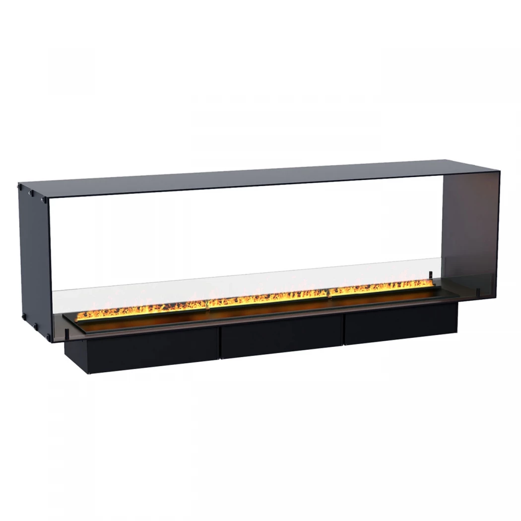 Foco Myst Two 1800 | Foco | 2-zijdige Opti-myst inbouwhaard | Zwart afbeelding 1