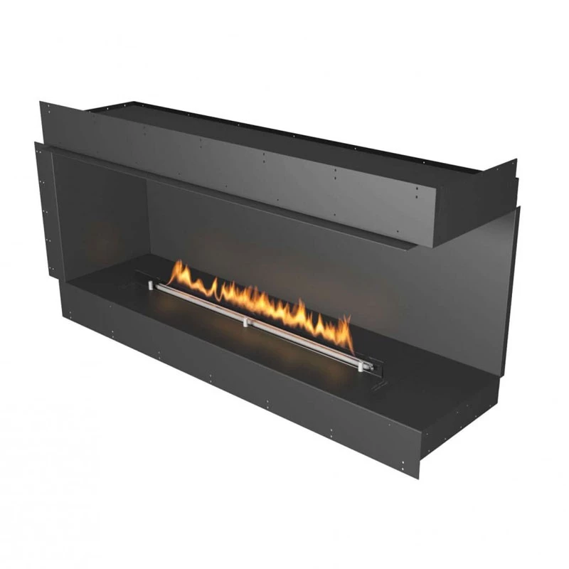 Forma 1500 Right Corner | Planika Fires | inbouwhaard | rechtse hoek | bioethanol haard