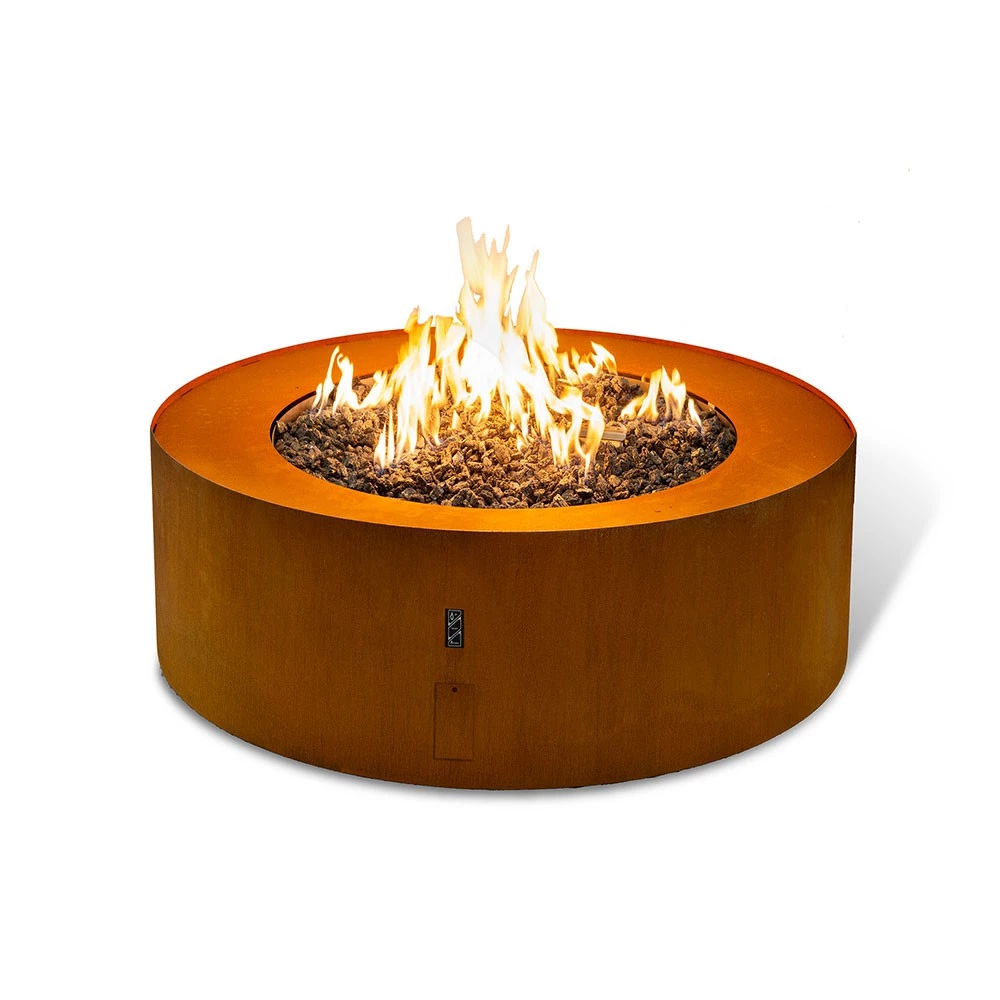 Galio Star Corten Automatic | Planika Fires | ronde buiten gashaard | cortenstaal | stervormige gasbrander afbeelding 1