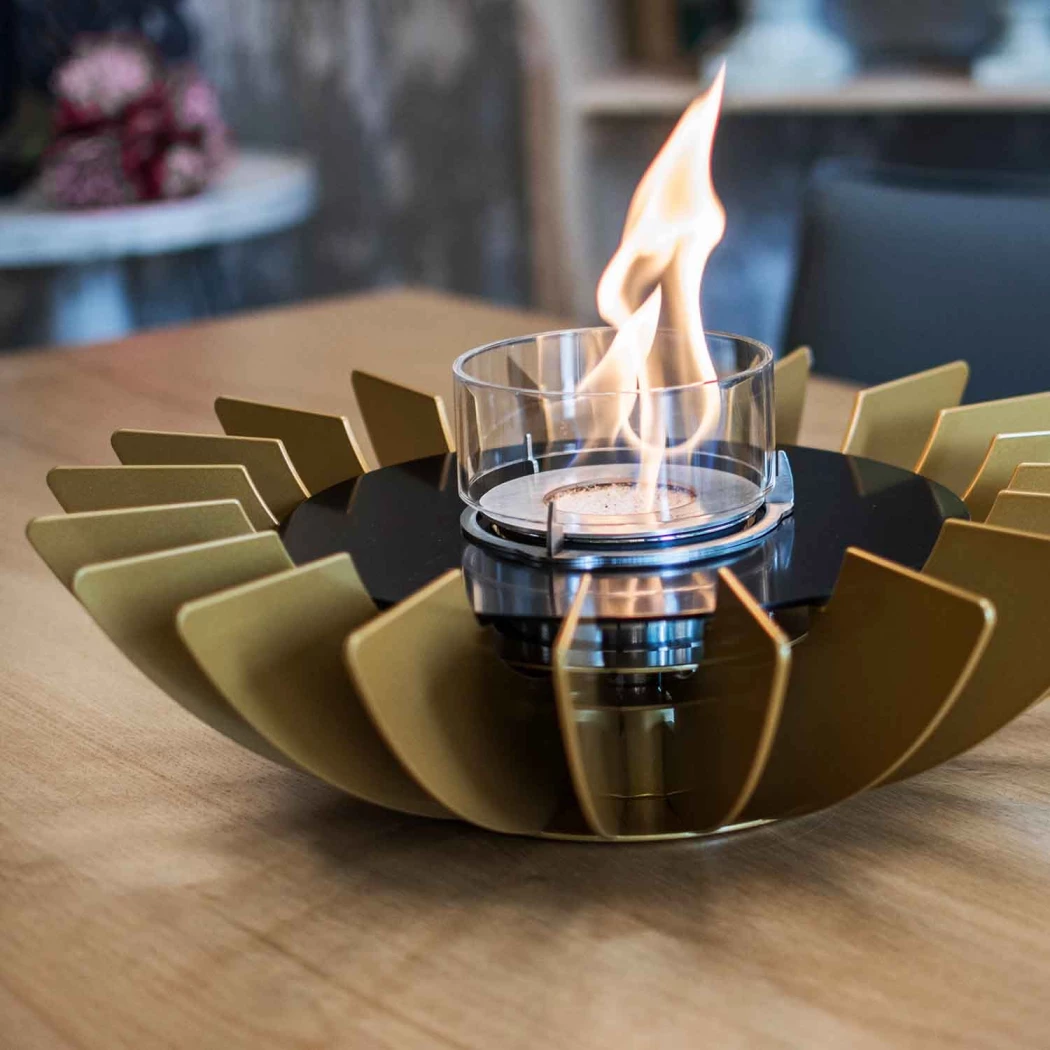 Cosmo Tafelhaard - Goud GlammFire  | Bioethanolhaard-shop.nl | Bio-ethanol tafelhaard