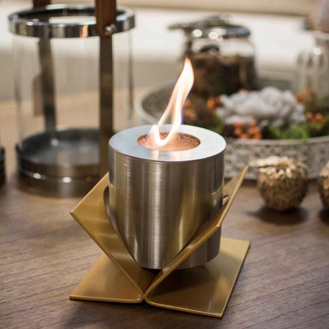 Kivo Tafelhaard - Goud GlammFire  | Bioethanolhaard-shop.nl | Bio-ethanol tafelhaard