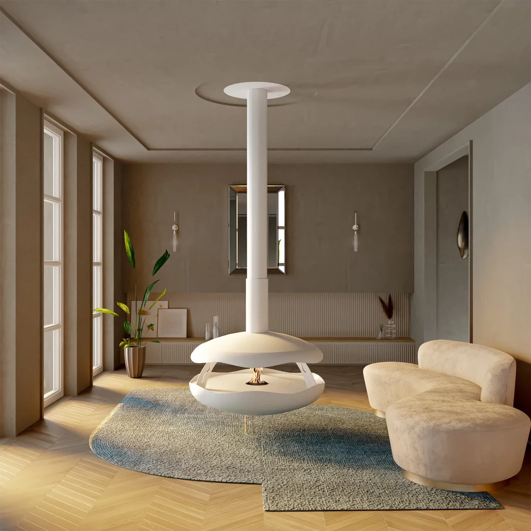 Perola Plus - Wit GlammFire  | Bioethanolhaard-shop.nl | Plafond bio-ethanol haard