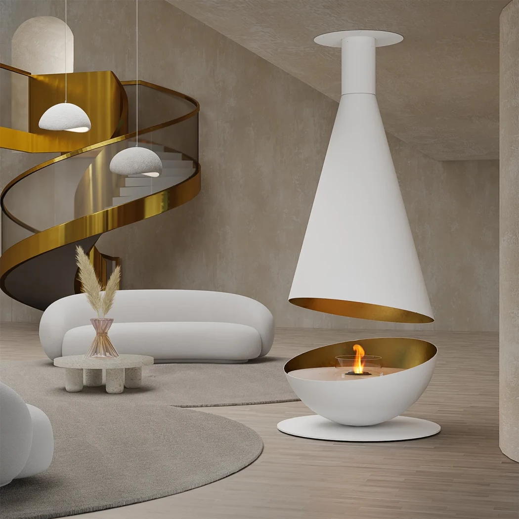 Thales - Wit GlammFire  | Bioethanolhaard-shop.nl | Plafond bio-ethanol haard