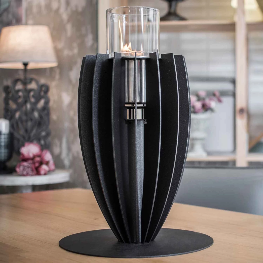Tuli Tafelhaard - Zwart GlammFire  | Bioethanolhaard-shop.nl | Bio-ethanol tafelhaard