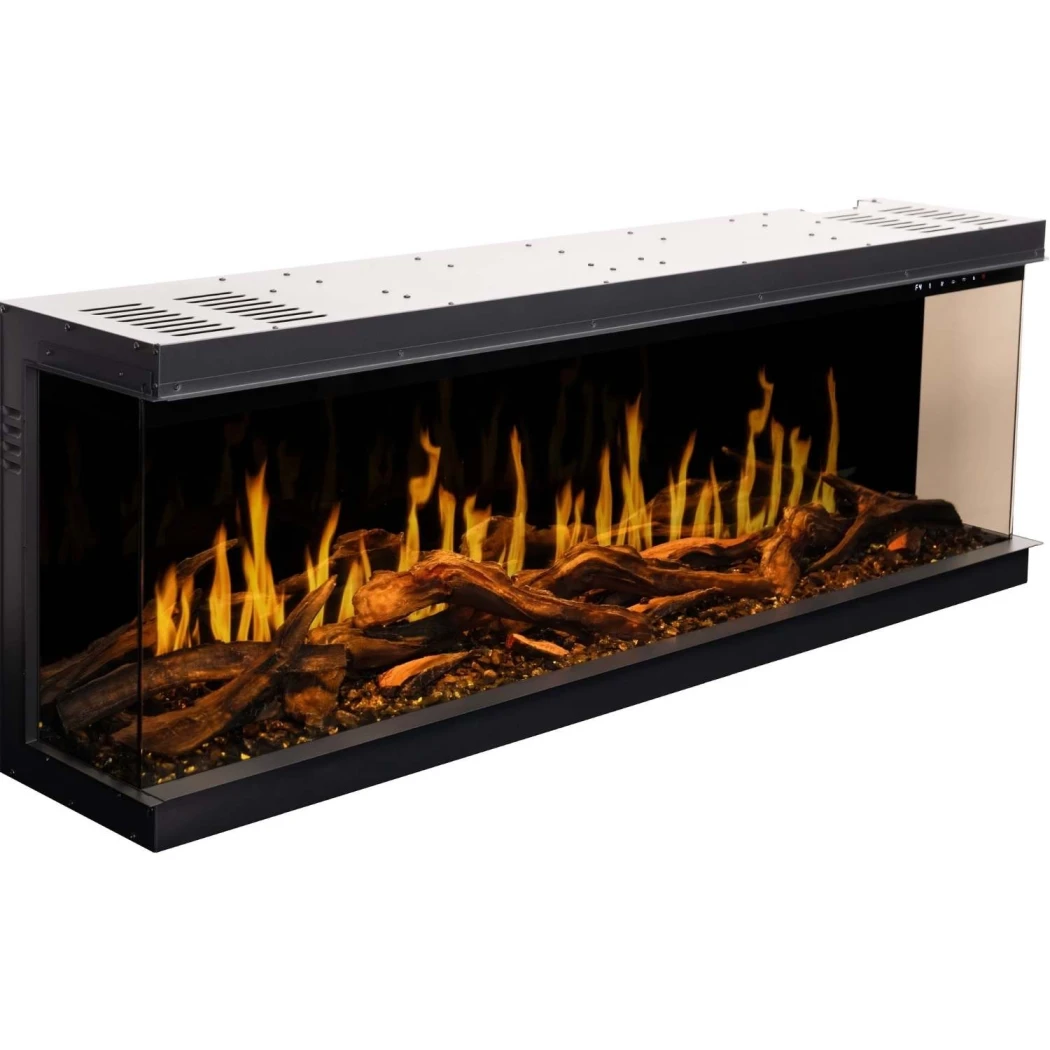 Aflamo Gold 193 cm Elektrische Haard - Wandgemonteerd, LED Vlam, 6 Kleuren, 2 kW Warmteafgifte afbeelding 1