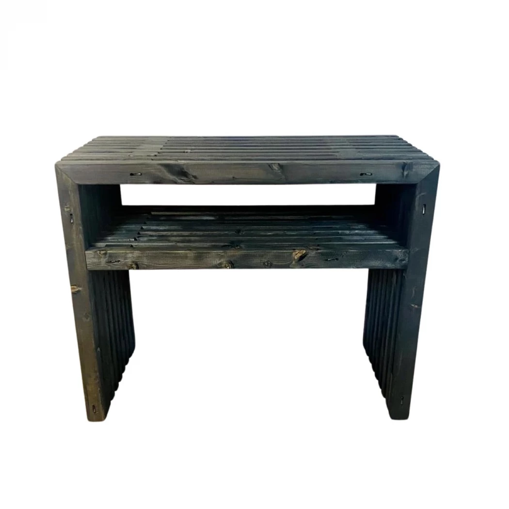 Grilltafel in zwarte latten - lengte 100 cm - robuust en stijlvol design