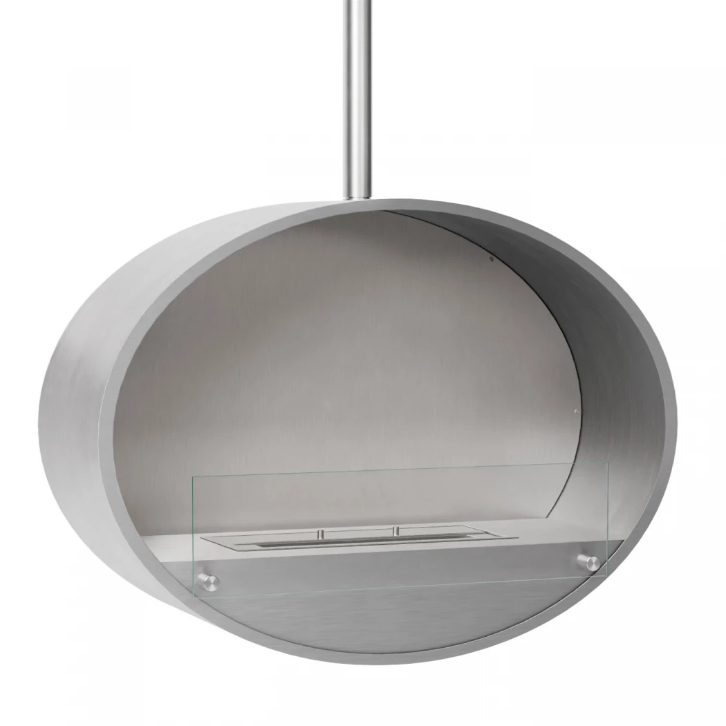 Halifax Steel - 80 cm ScandiFlames  | Bioethanolhaard-shop.nl | Plafond bio-ethanol haard