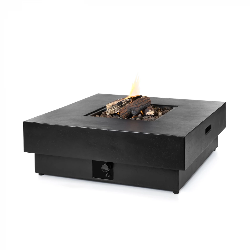 Cocoon Vuurtafel Hestia Zwart Happy Cocooning  | Bioethanolhaard-shop.nl | Vuurtafel met gasbrander