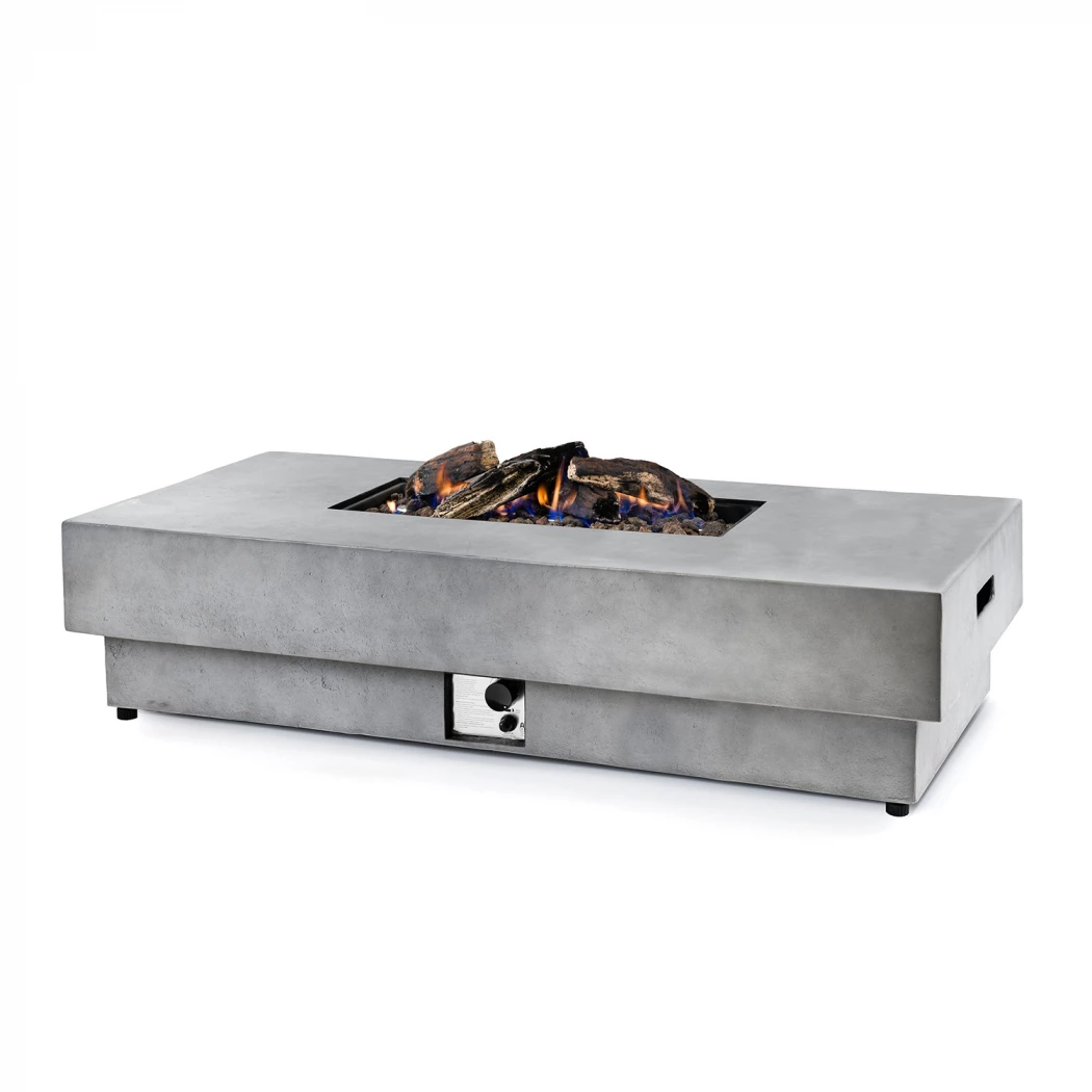 Cocoon Vuurtafel Odin Grijs Happy Cocooning  | Bioethanolhaard-shop.nl | Vuurtafel met gasbrander
