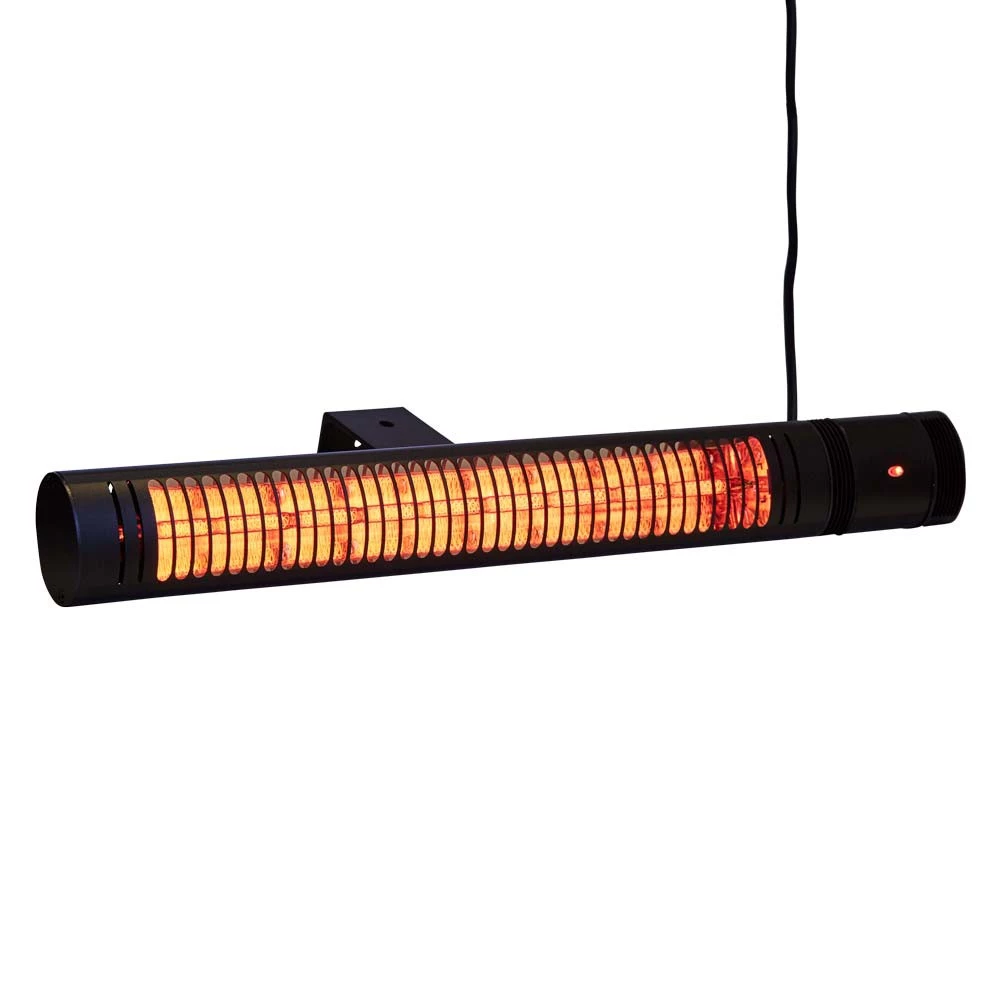 Terrasverwarmer HEAT1 ECO High-line 2000W 73 cm- Zwart HEAT1 | Bioethanolhaard-shop.nl | Muur-gemonteerde elektrische terrasverwarmer