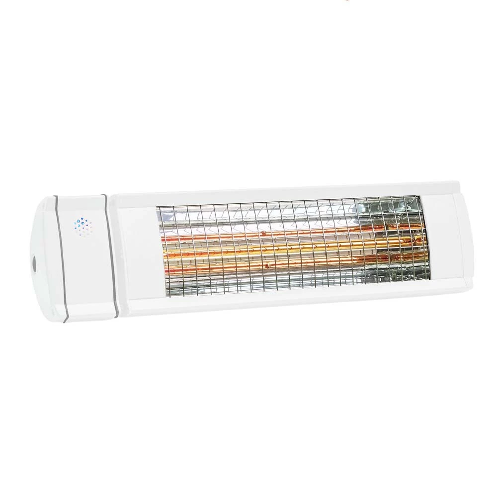 Terrasverwarmer HEAT1 ECO High-line 2000W - Wit HEAT1  | Bioethanolhaard-shop.nl | Muur-gemonteerde elektrische terrasverwarmer