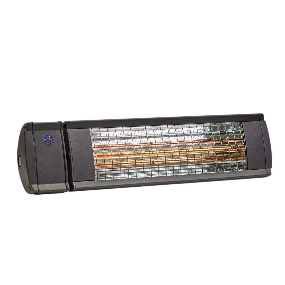 Terrasverwarmer HEAT1 ECO High-line 2000W - Antracit HEAT1  | Bioethanolhaard-shop.nl | Muur-gemonteerde elektrische terrasverwarmer
