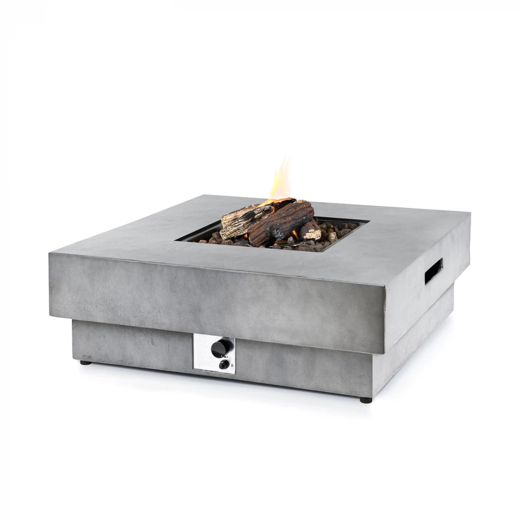 Cocoon Vuurtafel Hestia Grijs Happy Cocooning  | Bioethanolhaard-shop.nl | Vuurtafel met gasbrander