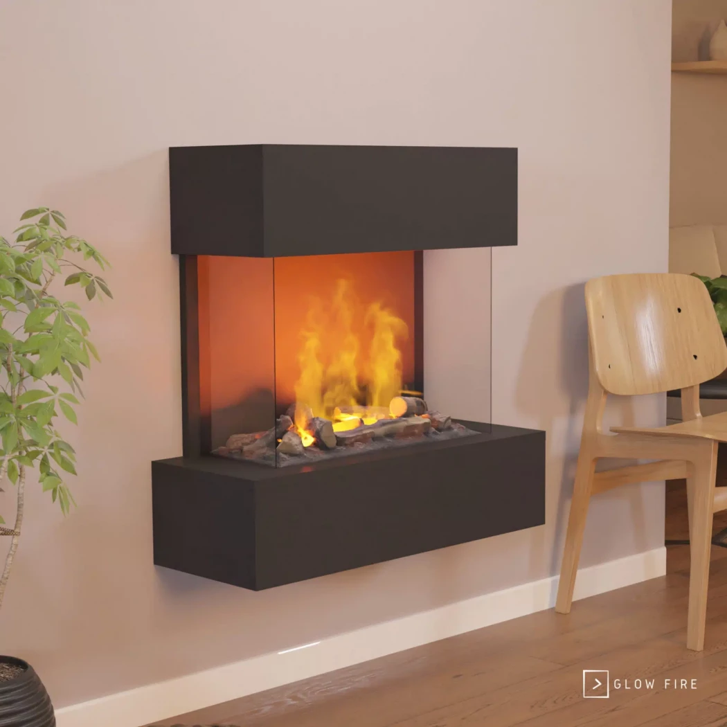 Hölderlin - Sort Glow Fire | Bioethanolhaard-shop.nl | Opti-myst wandhaard