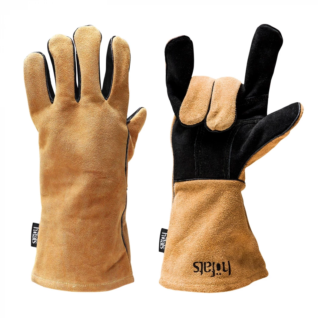 Vuurvaste Handschoenen - Leer Höfats  | Bioethanolhaard-shop.nl | Kleding voor buiten koken