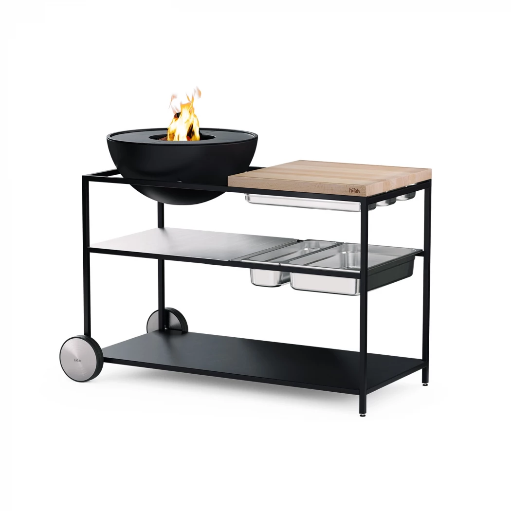 FIRE KITCHEN met BOWL 57 Höfats  | Bioethanolhaard-shop.nl | Buiten barbecue op hout