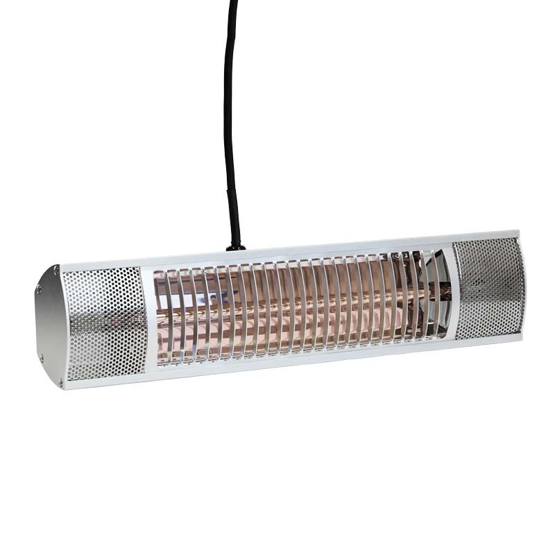 Terrasverwarmer Wandmontage 1500 W, Zilver Hortus  | Bioethanolhaard-shop.nl | Muur-gemonteerde elektrische terrasverwarmer