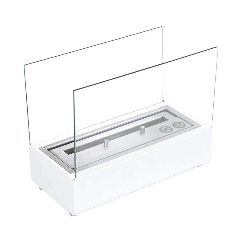 Witte tafel bio-ethanol haard ScandiFlames  | Bioethanolhaard-shop.nl | Bio-ethanol tafelhaard