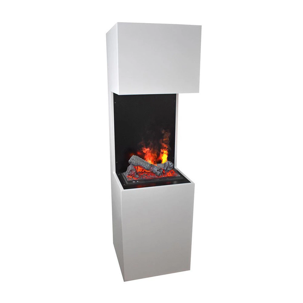 Glow Fire Beethoven Wit - OMC 600 | Vrijstaande Waterdamphaard - 170 cm x 60 cm x 50 cm afbeelding 1