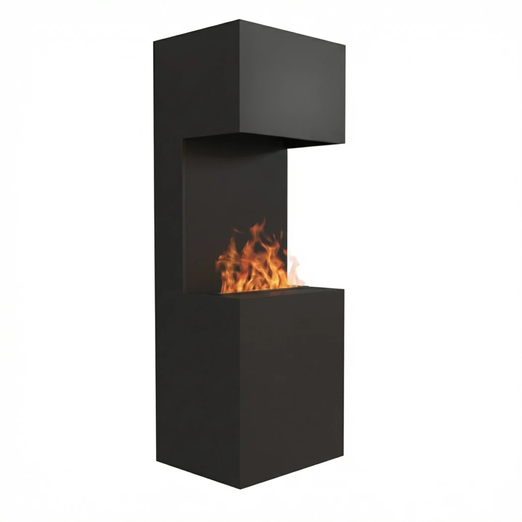 Glow Fire Beethoven Zwart - OMC 600 | Vrijstaande Waterdamphaard - 170 cm x 60 cm x 50 cm afbeelding 1