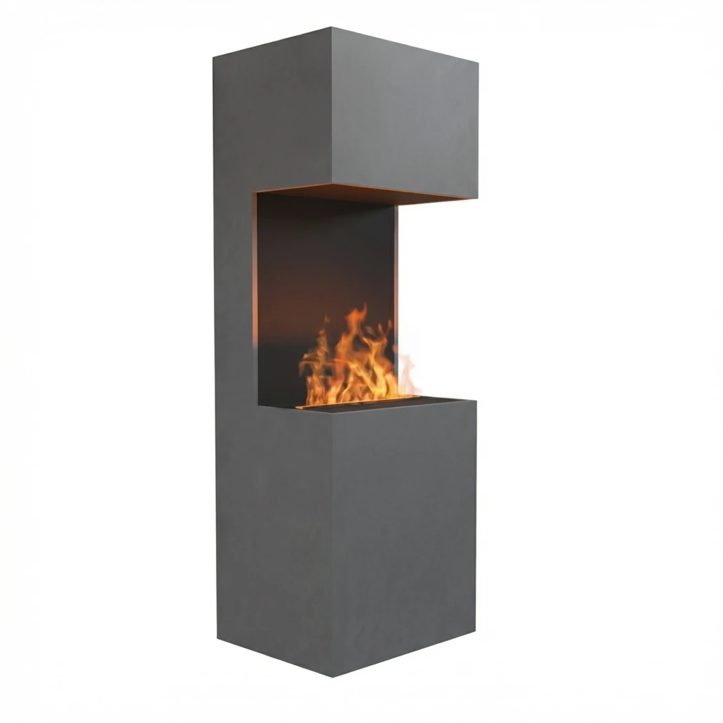 Glow Fire Beethoven Grijs - OMC 600 | Vrijstaande Waterdamphaard - 170 cm x 60 cm x 50 cm afbeelding 1
