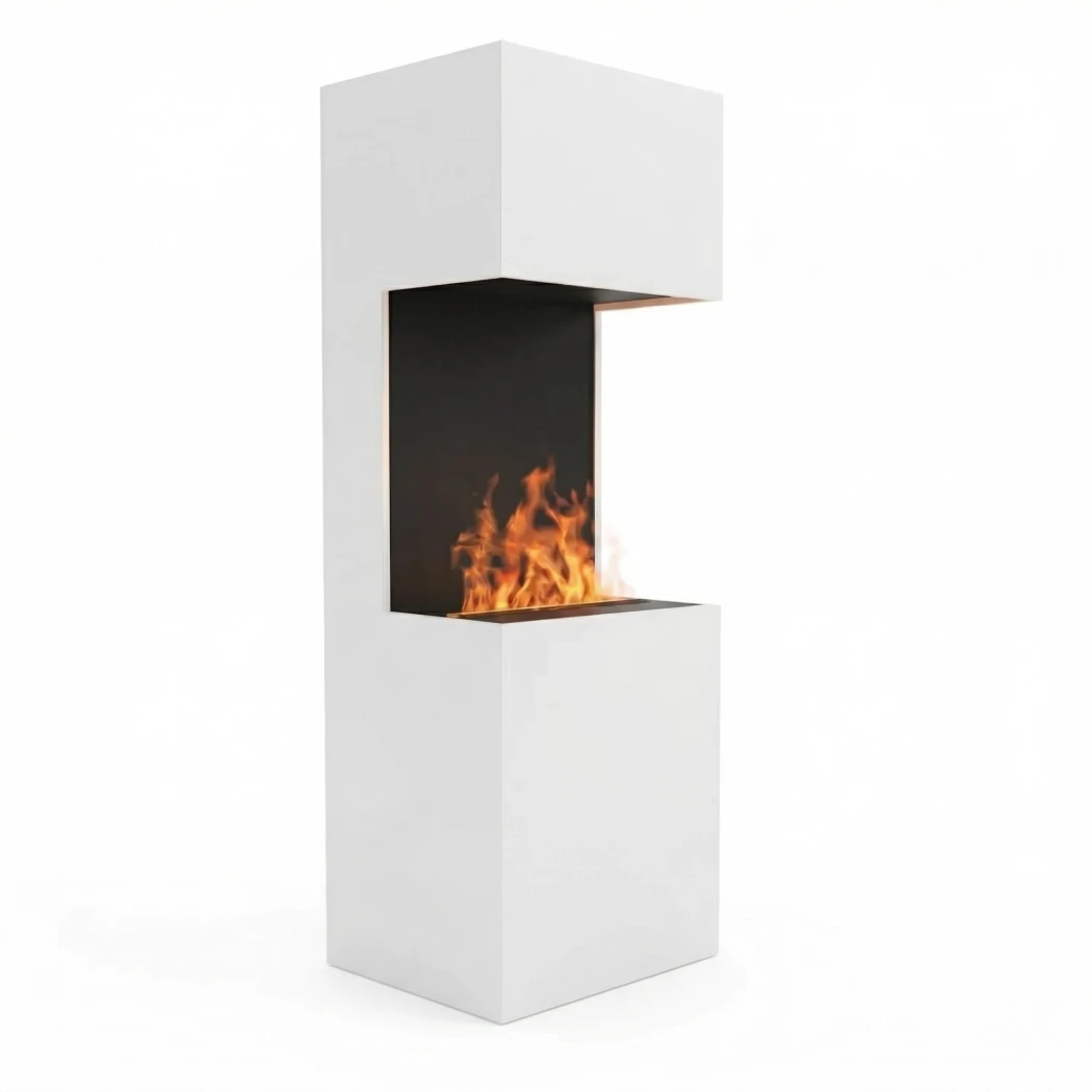 Glow Fire Beethoven Wit - OMC 600 | Vrijstaande Waterdamphaard - 170 cm x 60 cm x 50 cm afbeelding 1