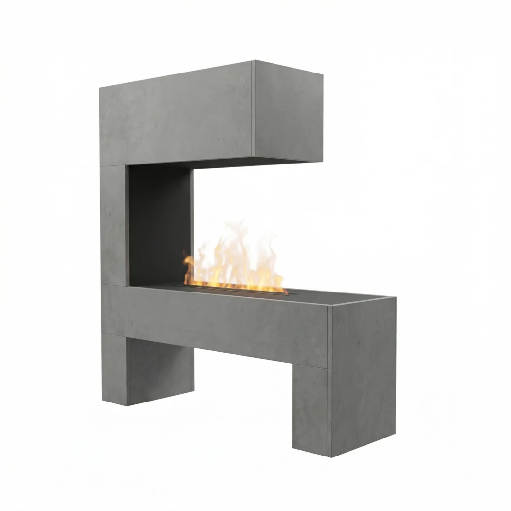 Glow Fire Mozart Grijs - OMC 600 | Vrijstaande Waterdamphaard - 120 cm x 110 cm x 35 cm afbeelding 1