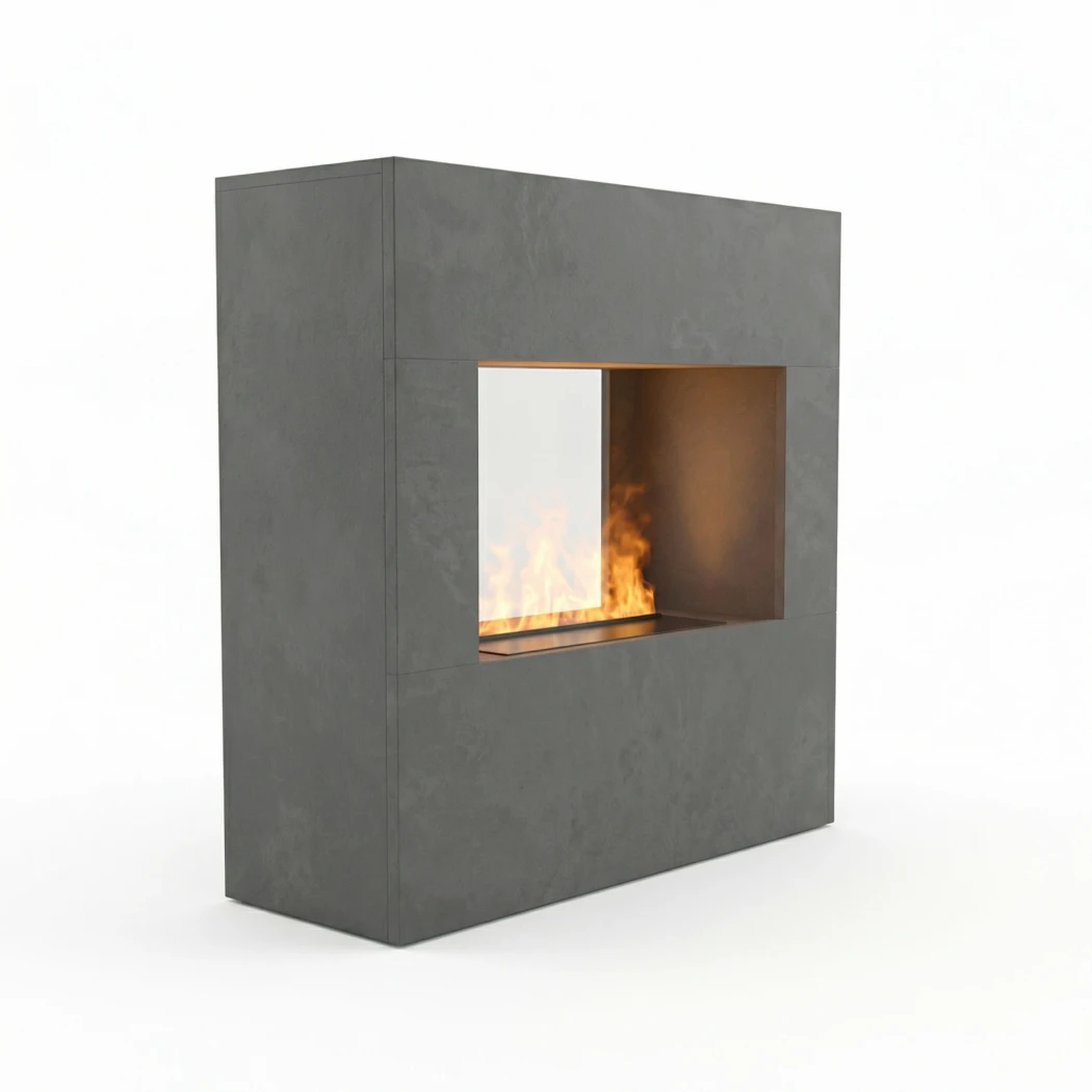 Goethe Grijs OMC 600 - Vrijstaande Waterdamphaard - Realistische Vlam, Geen Warmte, Energiebesparende LEDs afbeelding 1