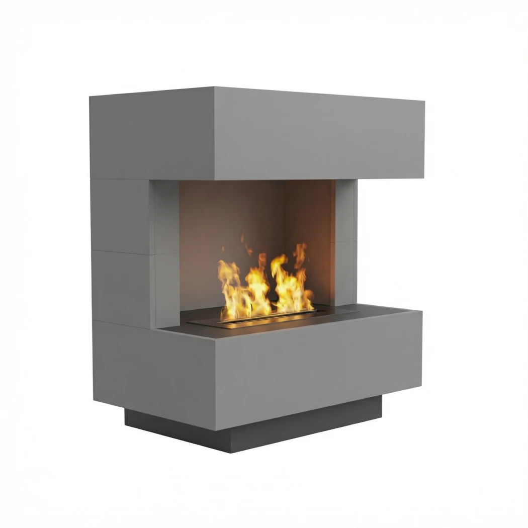 Glow Fire Kleist Grijs - OMC 600 | Vrijstaande Waterdamphaard - 90 cm x 50 cm x 80 cm afbeelding 1