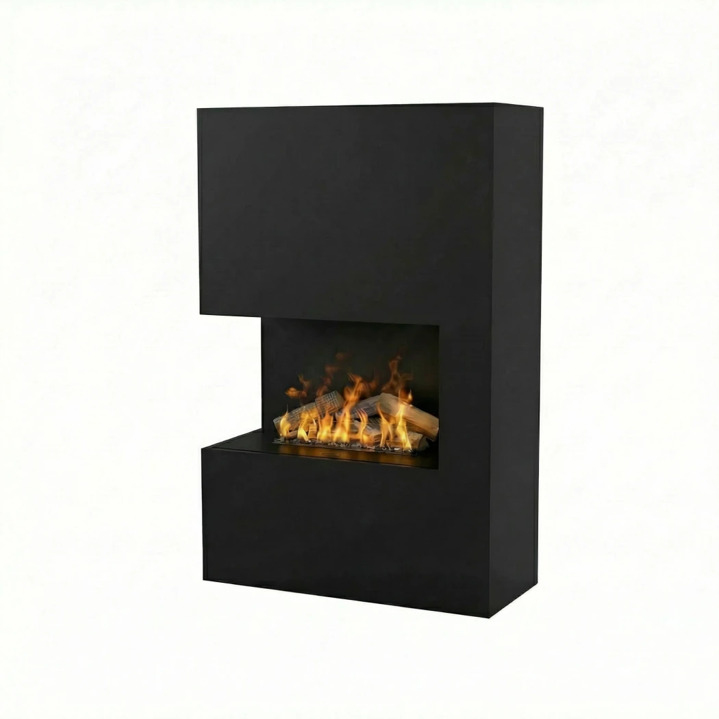 Glow Fire Tucholsky Rechtszijdig Zwart- OMC 600 | Vrijstaande Waterdamphaard - 91 cm x 150 cm x 35 cm afbeelding