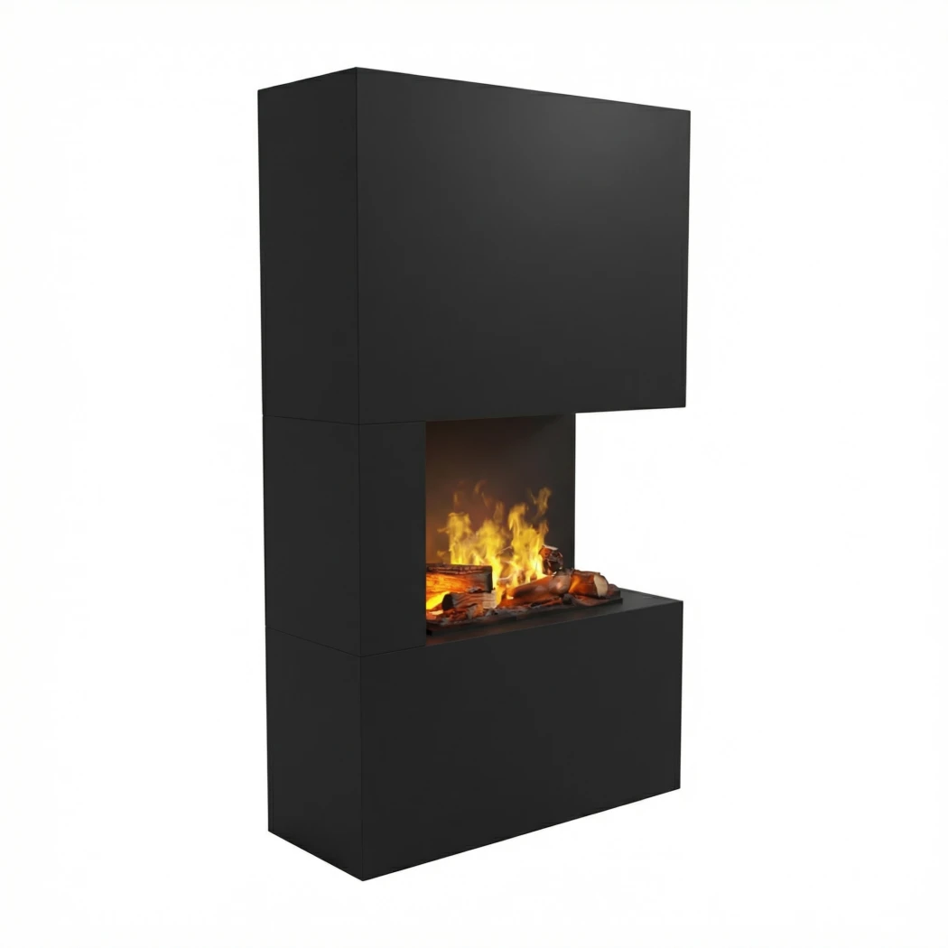 Glow Fire Tucholsky Linkszijdig Zwart - OMC 600 | Vrijstaande waterdamphaard - 91 cm x 150 cm x 35 cm afbeelding 1
