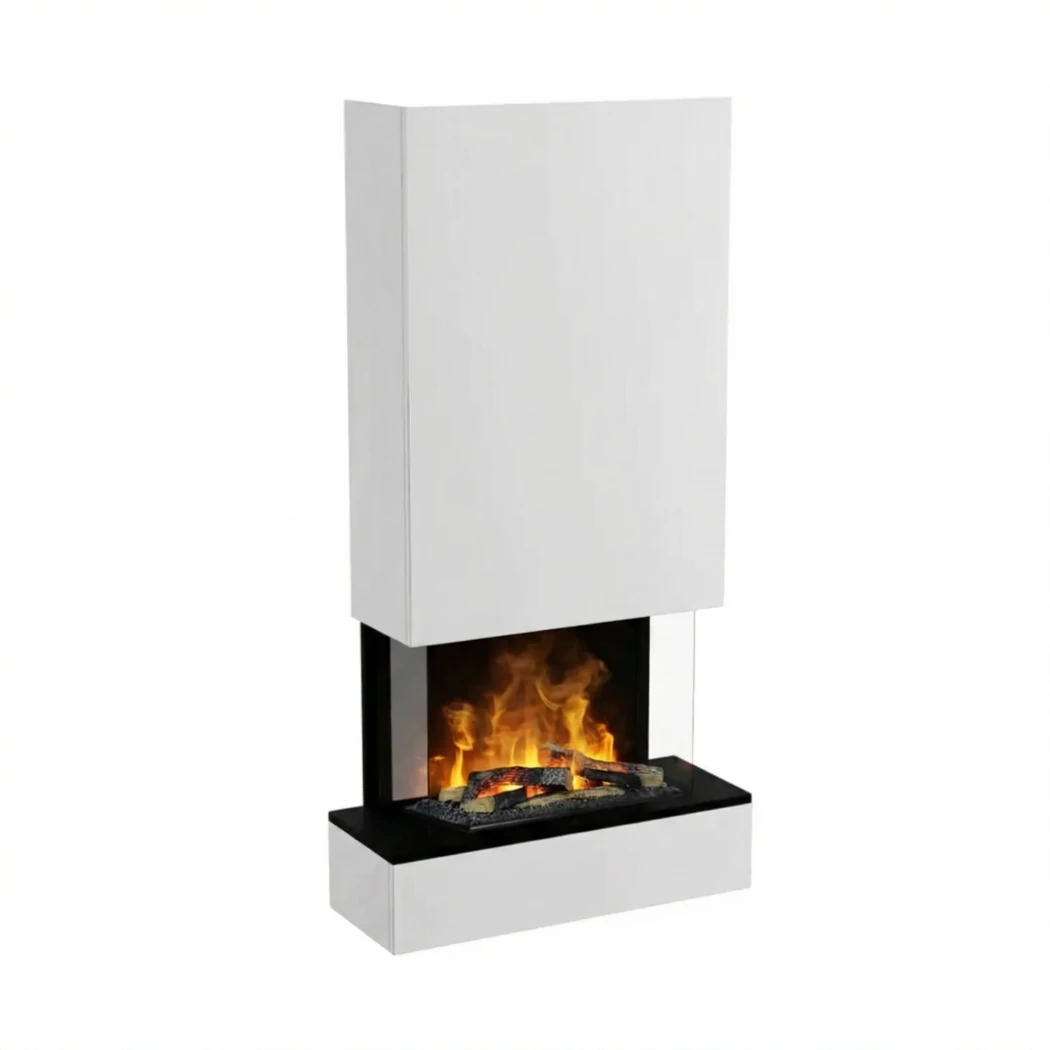 Hölderlin Hoge Witte OMC 600 - Waterdamphaard van Glow Fire - Geen Warmte, Realistische Vlam, Energiezuinige LEDs afbeelding 1