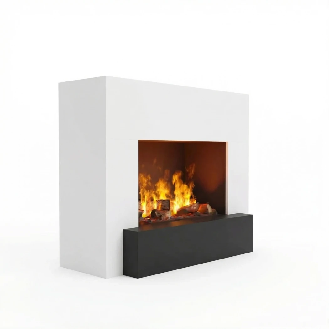 Glow Fire Hauptmann Wit - OMC 600 | Vrijstaande Waterdamphaard - 90 cm x 110 cm x 45 cm afbeelding 1
