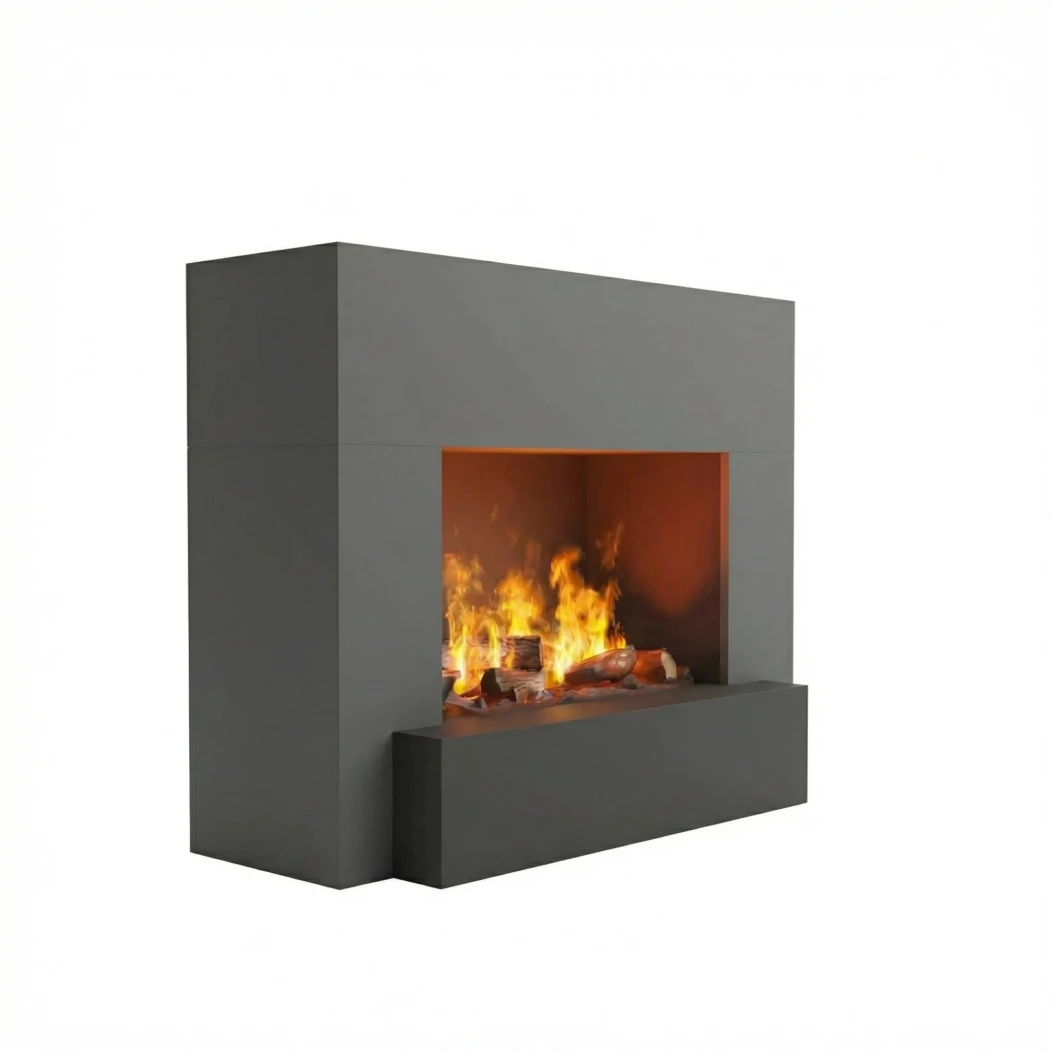 Glow Fire Hauptmann Grijs - OMC 600 | Vrijstaande Waterdamphaard - 90 cm x 110 cm x 45 cm afbeelding 1