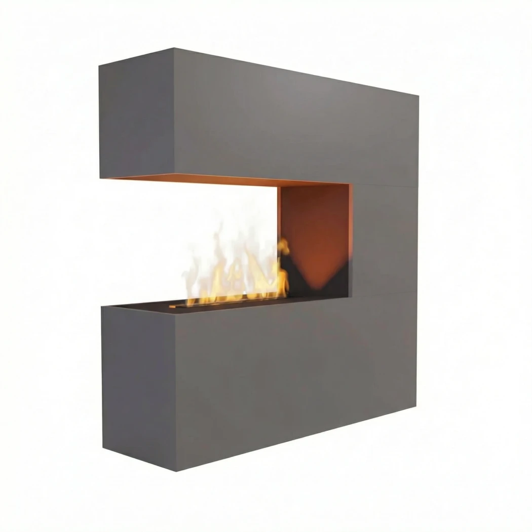 Glow Fire Schiller Grijs - OMC 600 | Vrijstaande Waterdamphaard - 120 cm x 120 cm x 38 cm afbeelding 1