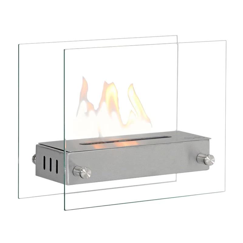 Kensington - Tafelhaard met grote glazenplaten  ScandiFlames  | Bioethanolhaard-shop.nl | Bio-ethanol tafelhaard