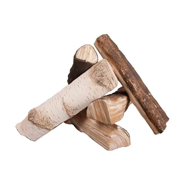 Mix van keramisch hout - vijf stuks  | Bioethanolhaard-shop.nl | Decoratie voor een bio-ethanol haard