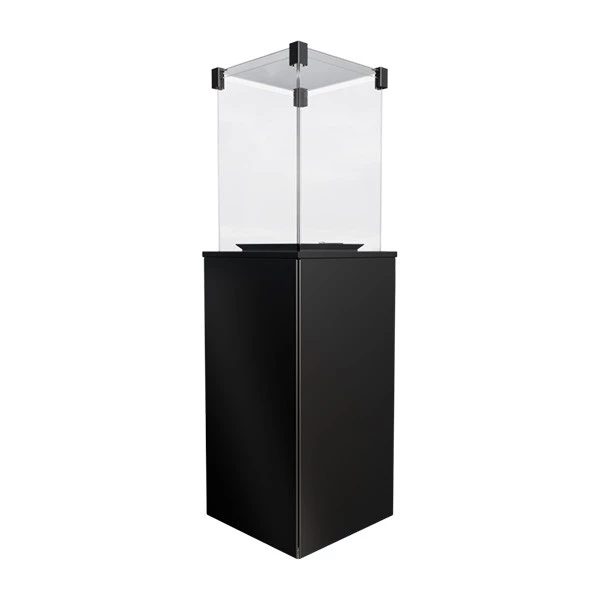 Deluxe Patio automatic outdoor gashaard Zwart  | Bioethanolhaard-shop.nl | Vrijstaande gashaard voor buiten