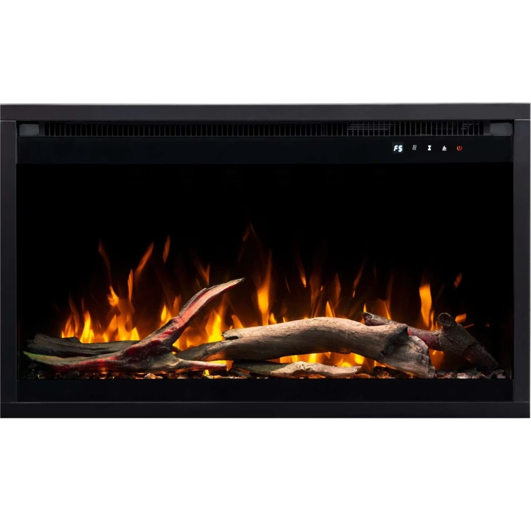 Aflamo 3D Elektrische Inbouwhaard 90 cm (35 inch) - Ingebouwd, LED Vlam, Flikkerend Gloeibed, Slimme App, 1500 W afbeelding 1