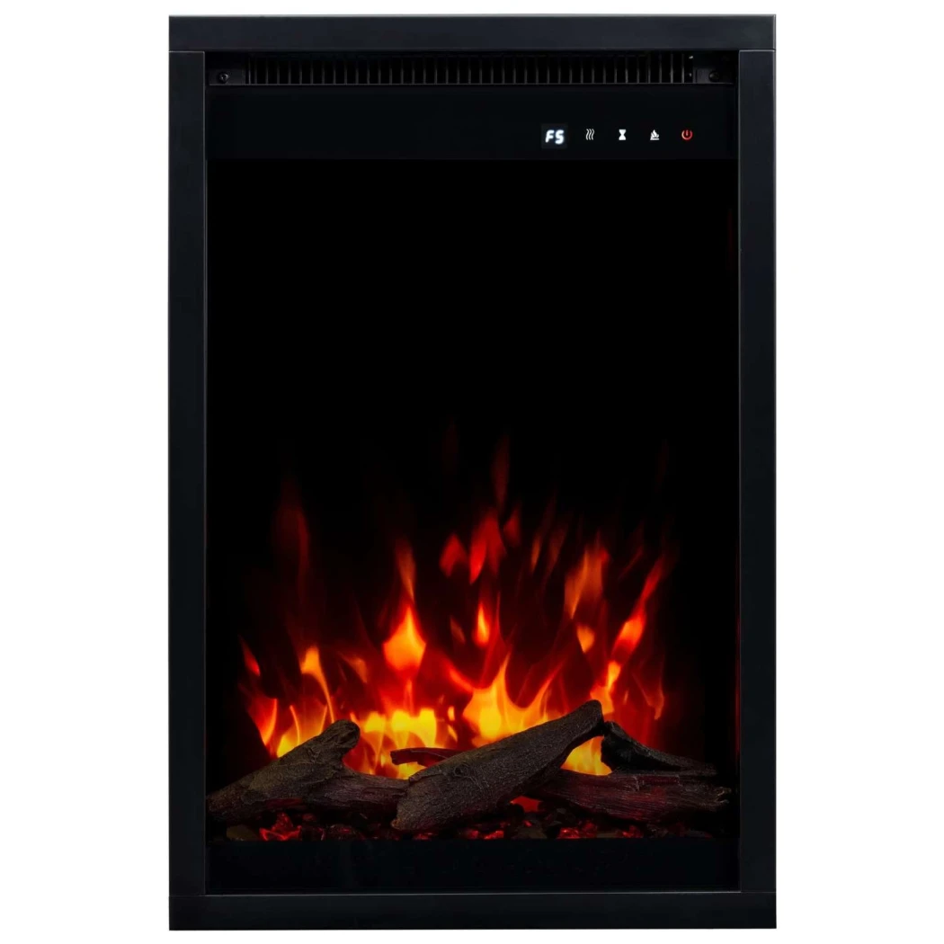 Aflamo 3D Elektrische Inbouwhaard 40 × 60 cm (16") - Inbouw, LED Vlam, Houtblokken & Kristallen, Smart App, 1500 W afbeelding 1
